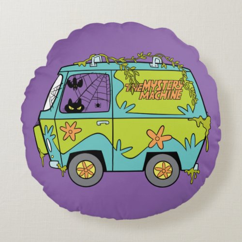 Scooby_Doo  The Mystery Machine Round Pillow