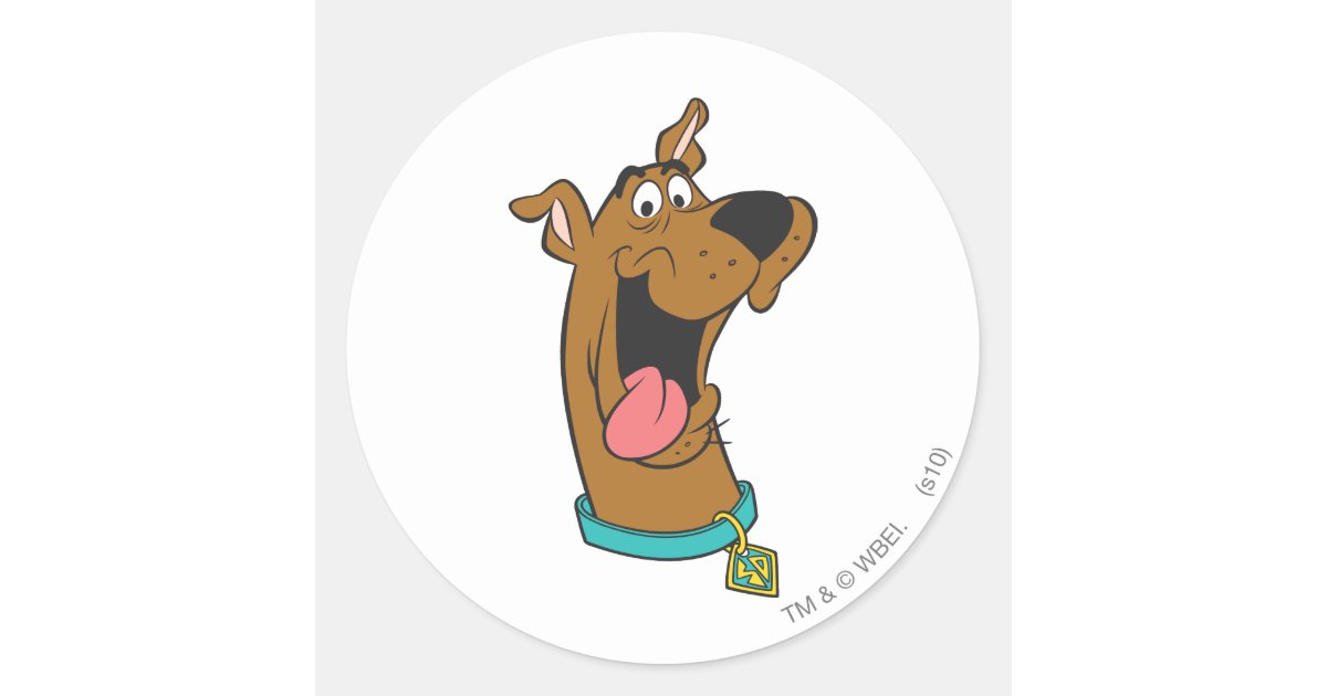 Scooby Doo Tongue Out Classic Round Sticker Zazzle 