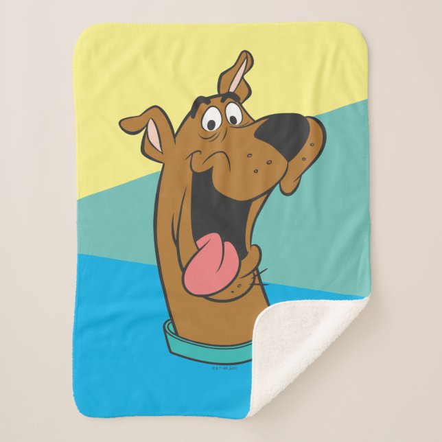 Scooby-Doo Tongue Out Sherpa Blanket (Front)