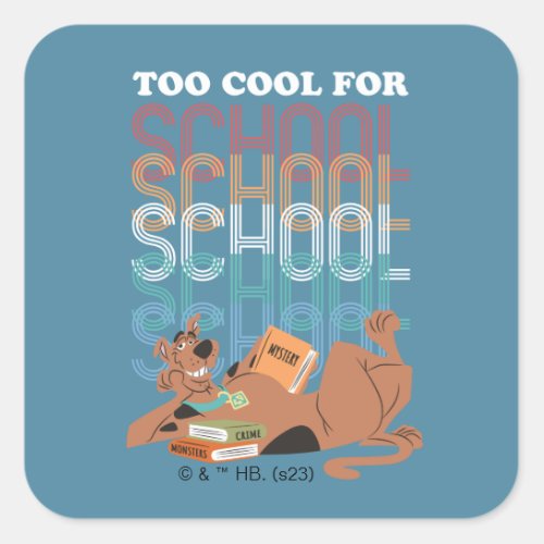 Scooby_Doo Too Cool For School Square Sticker