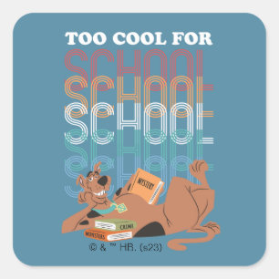 Scooby-Doo Too Cool For School Square Sticker