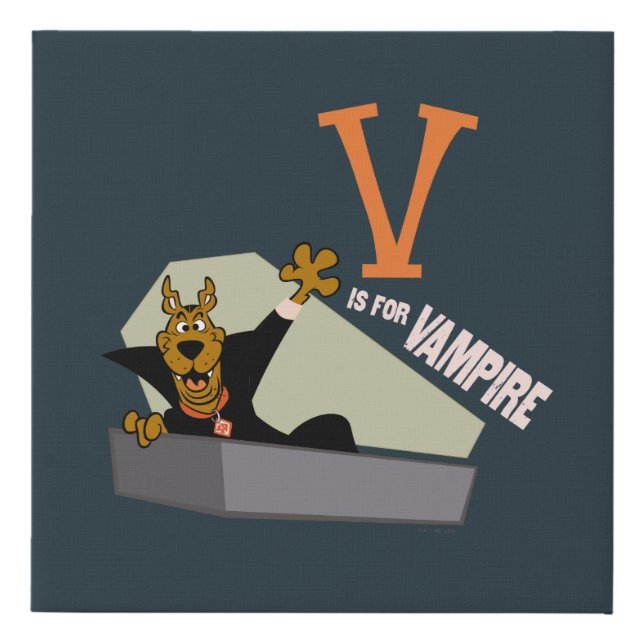 Scooby-Doo | V is for Vampire Faux Canvas Print (Front)