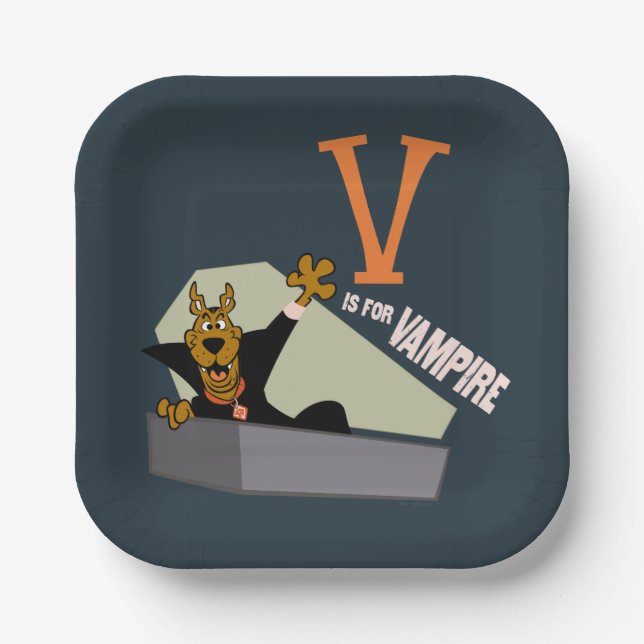Scooby-Doo | V is for Vampire Paper Plates (Front)