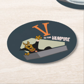 Scooby-Doo | V is for Vampire Round Paper Coaster