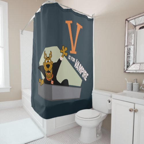 Scooby_Doo  V is for Vampire Shower Curtain