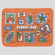 Scooby-Doo Wall of Halloween Picture Frames Baby Blanket