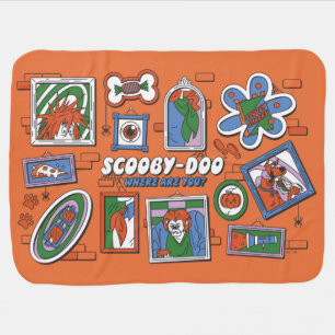 Scooby-Doo Wall of Halloween Picture Frames Baby Blanket