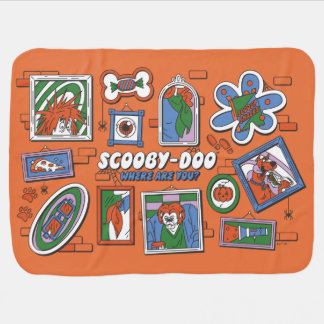 Scooby-Doo Wall of Halloween Picture Frames Baby Blanket