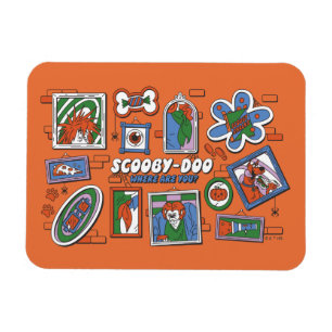 Scooby-Doo Wall of Halloween Picture Frames Magnet
