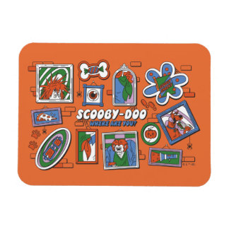 Scooby-Doo Wall of Halloween Picture Frames Magnet