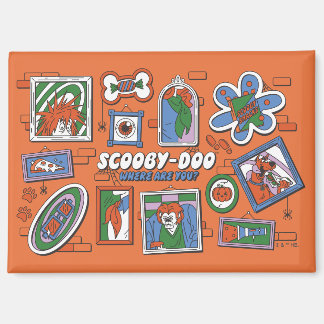 Scooby-Doo Wall of Halloween Picture Frames Magnet