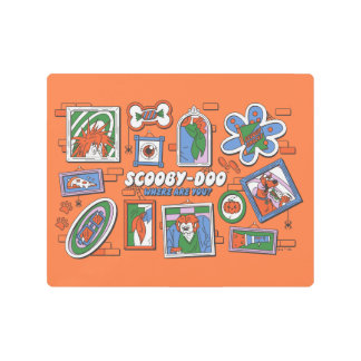 Scooby-Doo Wall of Halloween Picture Frames Metal Print