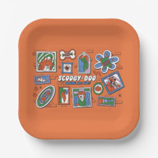 Scooby-Doo Wall of Halloween Picture Frames Paper Plates
