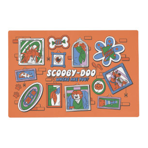 Scooby-Doo Wall of Halloween Picture Frames Placemat
