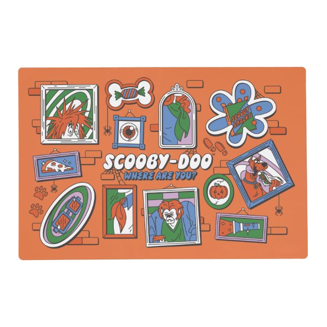 Scooby-Doo Wall of Halloween Picture Frames Placemat (Front)