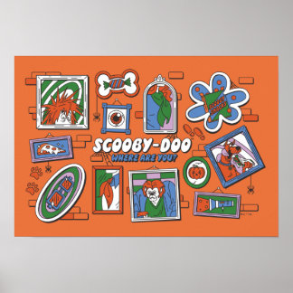 Scooby-Doo Wall of Halloween Picture Frames Poster