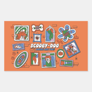 Scooby-Doo Wall of Halloween Picture Frames Rectangular Sticker