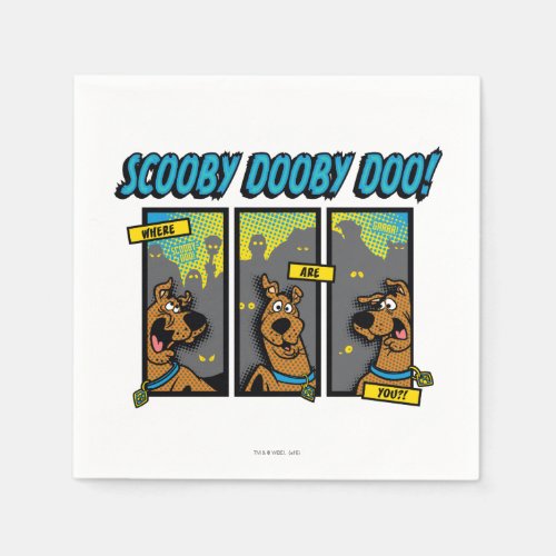 Scooby_Doo Where Are You Comic Panels Napkins