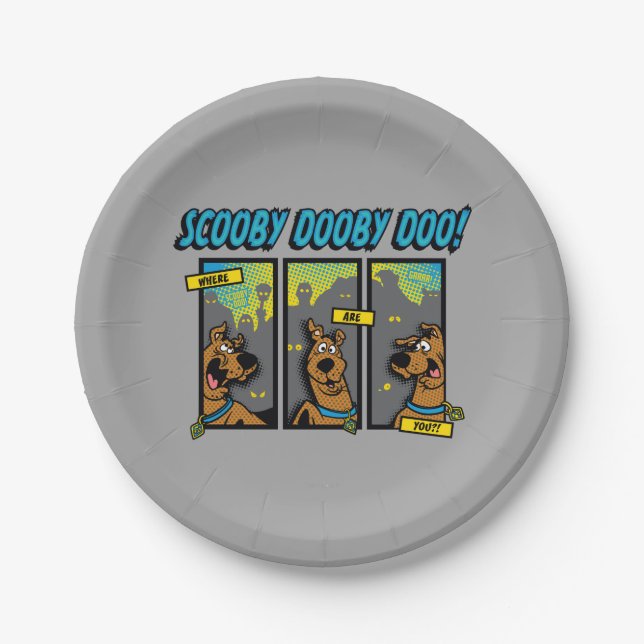Scooby-Doo Where Are You Comic Panels Paper Plates (Front)