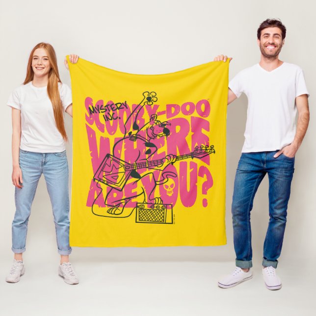 Scooby-Doo Where Are You Punk Guitar Riff Fleece Blanket (In Situ)