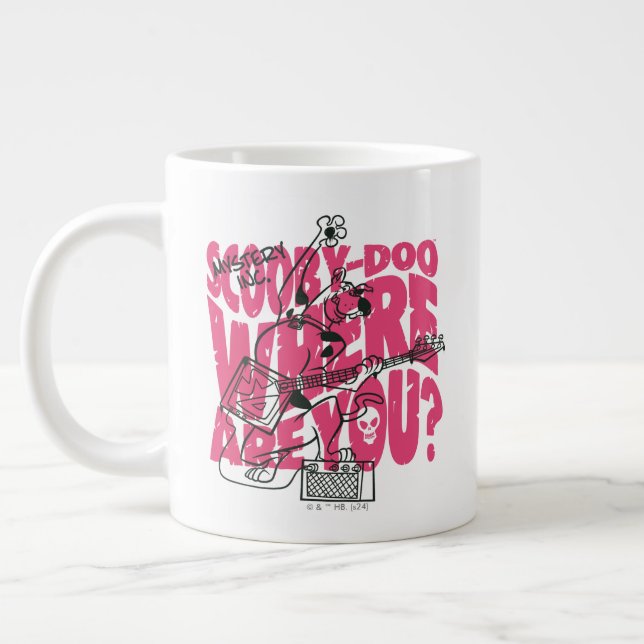 Scooby-Doo Where Are You Punk Guitar Riff Giant Coffee Mug (Left)