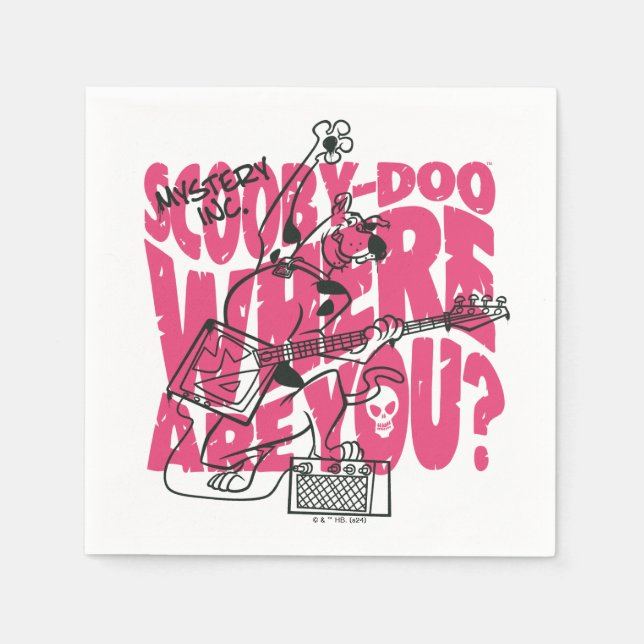 Scooby-Doo Where Are You Punk Guitar Riff Napkins (Front)