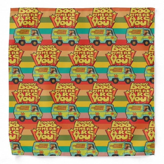 Scooby-Doo | "Where Are You?" Retro Cartoon Van Bandana (Front)