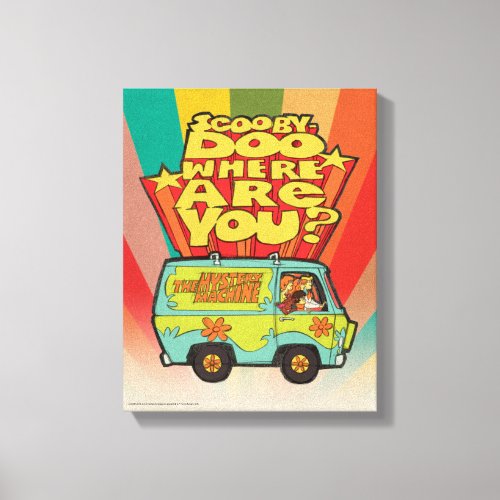 Scooby_Doo  Where Are You Retro Cartoon Van Canvas Print