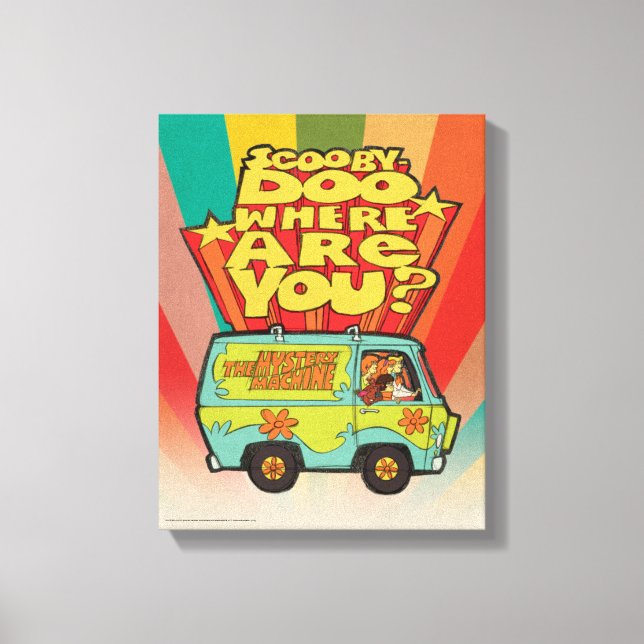 Scooby-Doo | "Where Are You?" Retro Cartoon Van Canvas Print (Front)