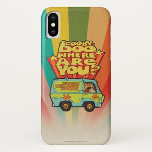 Scooby_Doo  Where Are You Retro Cartoon Van iPhone X Case
