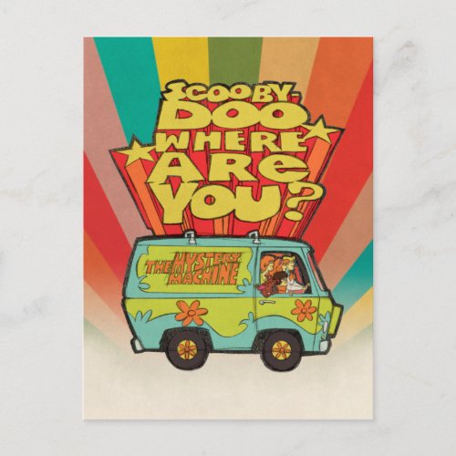Scooby_Doo  Where Are You Retro Cartoon Van Postcard