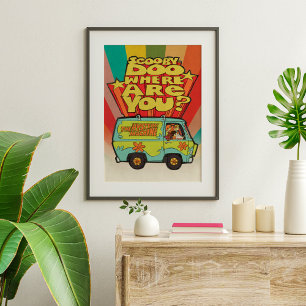 Scooby-Doo "Where Are You?" Retro Cartoon Van Poster