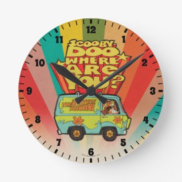 Scooby-Doo | "Where Are You?" Retro Cartoon Van Round Clock
