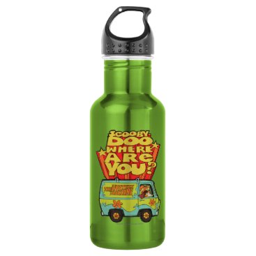 Scooby-Doo | "Where Are You?" Retro Cartoon Van Stainless Steel Water Bottle