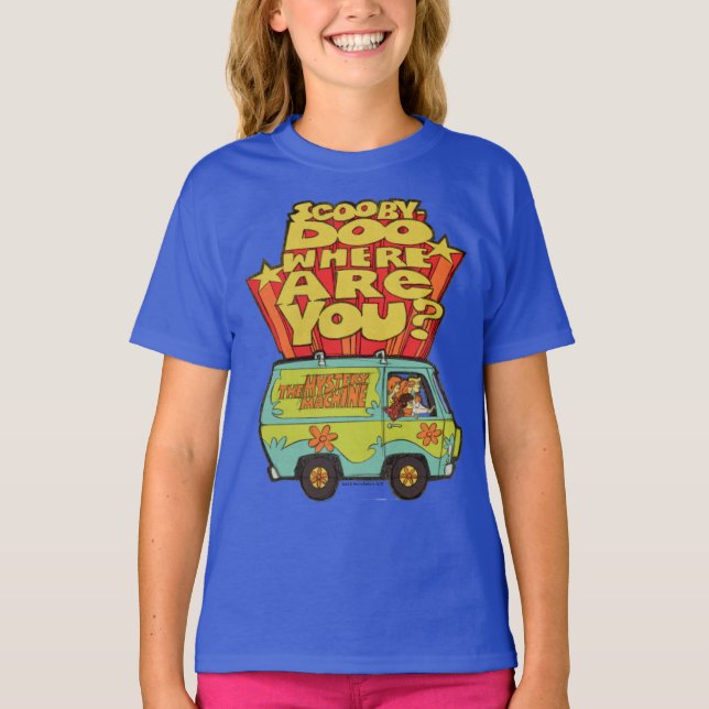 Scooby-Doo | "Where Are You?" Retro Cartoon Van T-Shirt (Front)