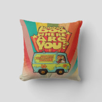 Scooby-Doo | "Where Are You?" Retro Cartoon Van Throw Pillow