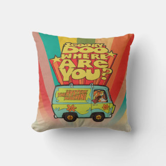 Scooby-Doo | "Where Are You?" Retro Cartoon Van Throw Pillow