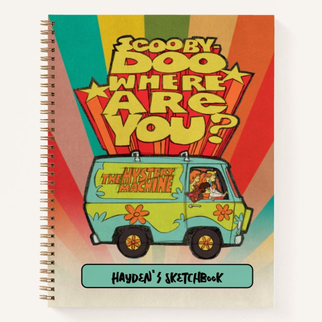 Scooby-Doo "Where Are You?" Retro Van Sketch Notebook (Front)