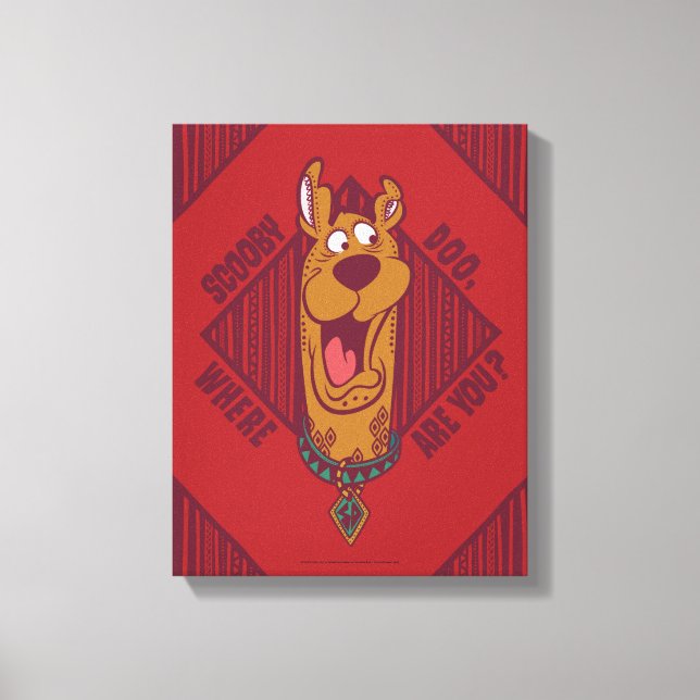 Scooby-Doo Where Are You Tribal Graphic Canvas Print (Front)