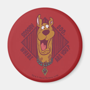 Scooby-Doo Where Are You Tribal Graphic Magnet