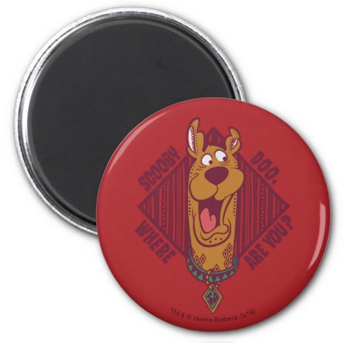 Scooby_Doo Where Are You Tribal Graphic Magnet