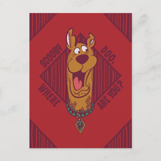Scooby-Doo Where Are You Tribal Graphic Postcard (Front)
