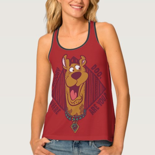 Scooby_Doo Where Are You Tribal Graphic Tank Top