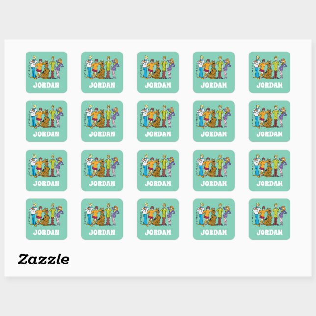 Scooby-Doo | Whole Gang 14 Mystery Inc Square Sticker (Sheet)