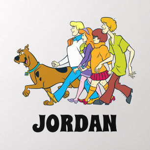 Scooby-Doo Whole Gang 18 Add Your Name Wall Decal