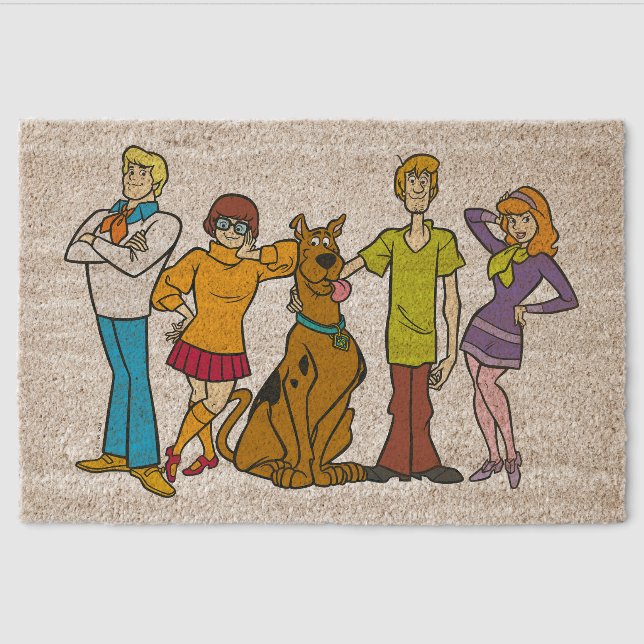 Scooby-Doo Whole Gang Mystery Inc. Fiber Doormat (Front)