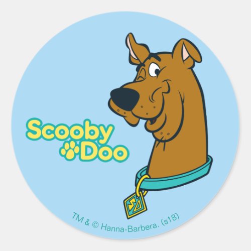 Scooby_Doo Winking Classic Round Sticker