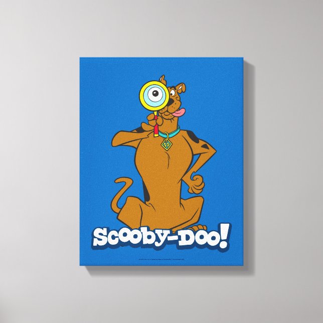 Scooby-Doo With Magnifying Glass Canvas Print (Front)