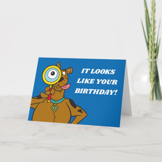 Scooby-Doo With Magnifying Glass Card (Front)