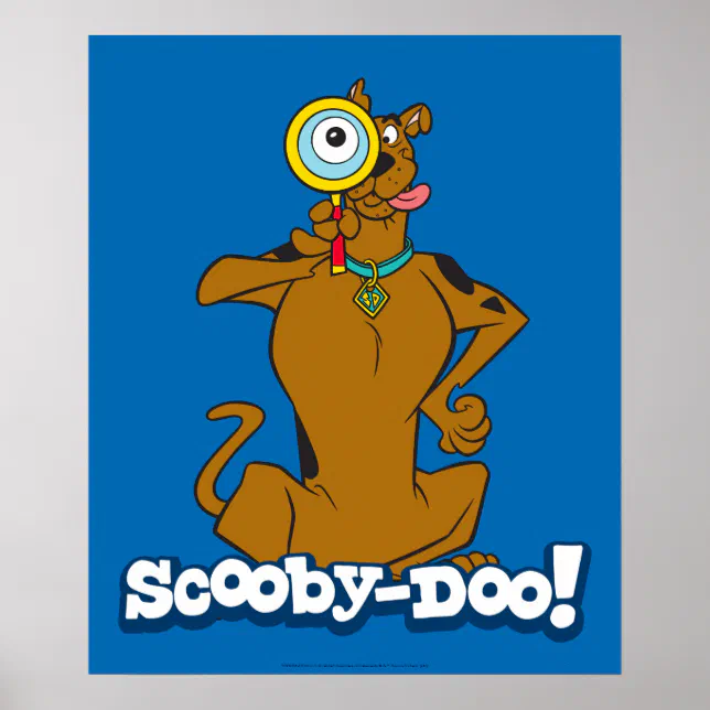 Scooby-Doo With Magnifying Glass Poster | Zazzle